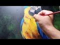 Macaw oil painting