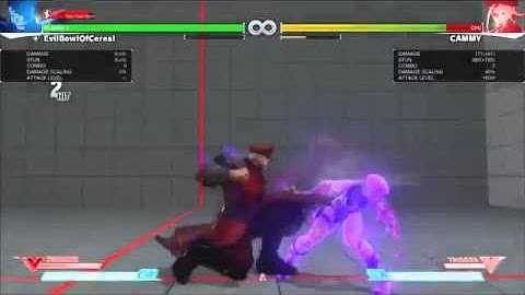 M.bison 438 damage/750 stun combo