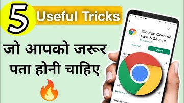 5 Useful Google Chrome tips and tricks | you must know || Chrome browser hidden settings