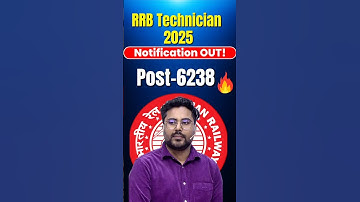 RRB TECHNICIAN 2025 Notification Out 📢Post-6238 🔥 Gagan Pratap Sir #railway