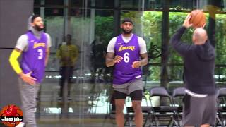 Lebron James & Anthony Davis Shooting Workout After Lakers Practice. Hoopjab Nba