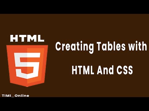 html tables- beginner tutorial - YouTube