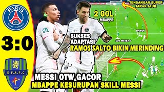 Messi Sukses Adaptasi‼️2 Goal Mbappe - Xavi Kesurupan Skill Messi🔥Ramos SALTO 🥶 PSG 3-0 FEIGNIES