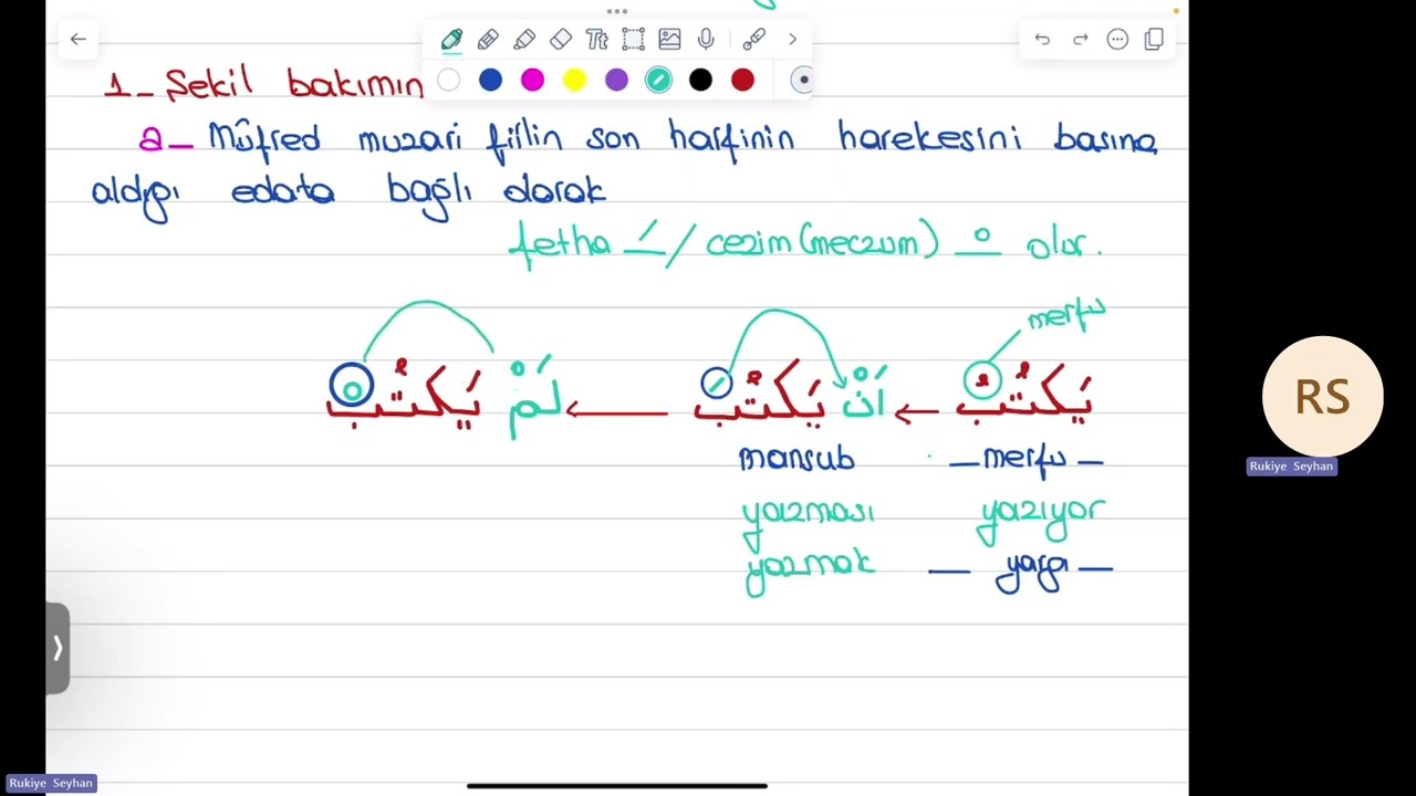 Muzari Fiilin Mansub ve Meczum Hali (33.Ders) #education #nasb #meczum #ilahiyat #keşfet