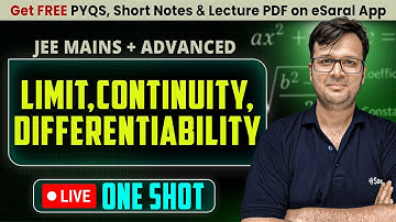 Limit, Continuity, Differentiability in One Shot | JEE Main & Advanced | JUNOON 2026 | eSaral