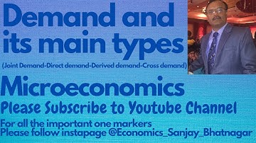 Demand and its types-Joint demand-Direct demand-Derived demand-Cross demand