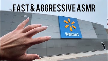 FAST & AGGRESSIVE ASMR IN PUBLIC NO TALKING (WALMART) LOOPED