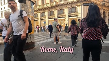 Đi bộ ở Rome, Italy qua đài phun nước Trevi và quảng trường Espana
