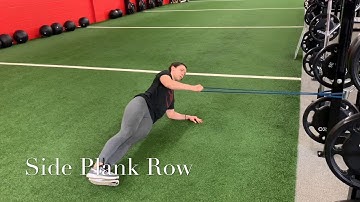 Band Side Plank Row