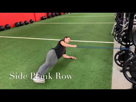 Band Side Plank Row