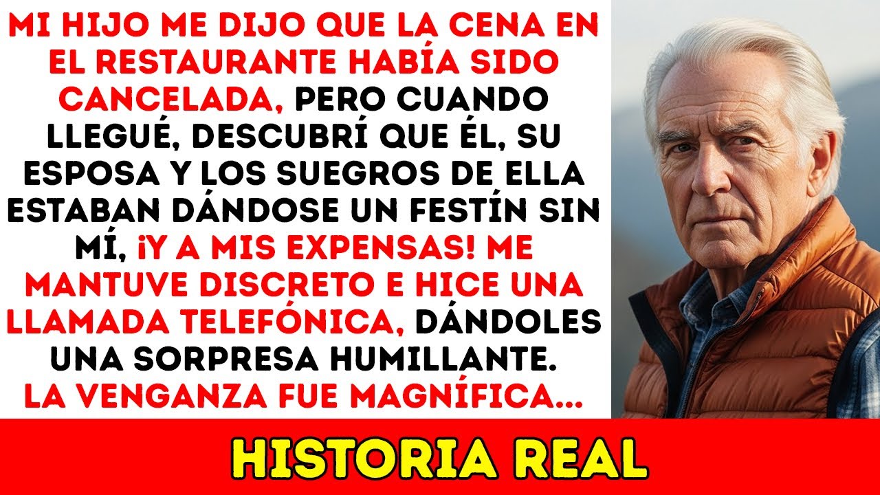 Mi Hijo Dijo Que La Cena Se Había Cancelado, Pero Cuando Llegué, Los Encontré Comiendo Sin Mí...