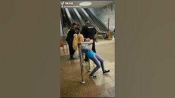 FRONT LEVER in PUBLIC 😂👮‍♂️ w/ hefesto_girl #shorts