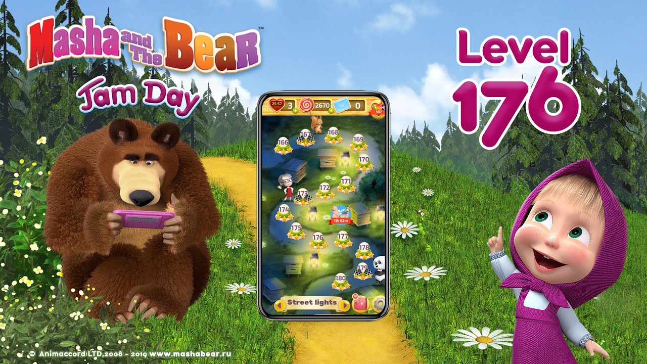 Game Jam Day Masha And The Bear Guide Level 176 Youtube 