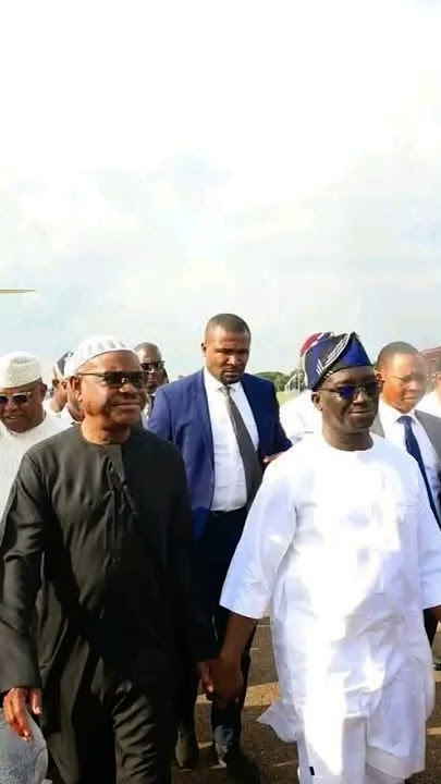 Governor Monday Okpebholo of Edo State, welcoming the Minister of FCT,  Nyesom Wike to Benin. #news