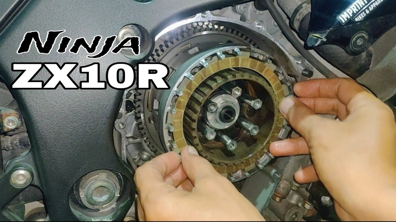 Installing new Clutch lining on Kawasaki Zx10r!