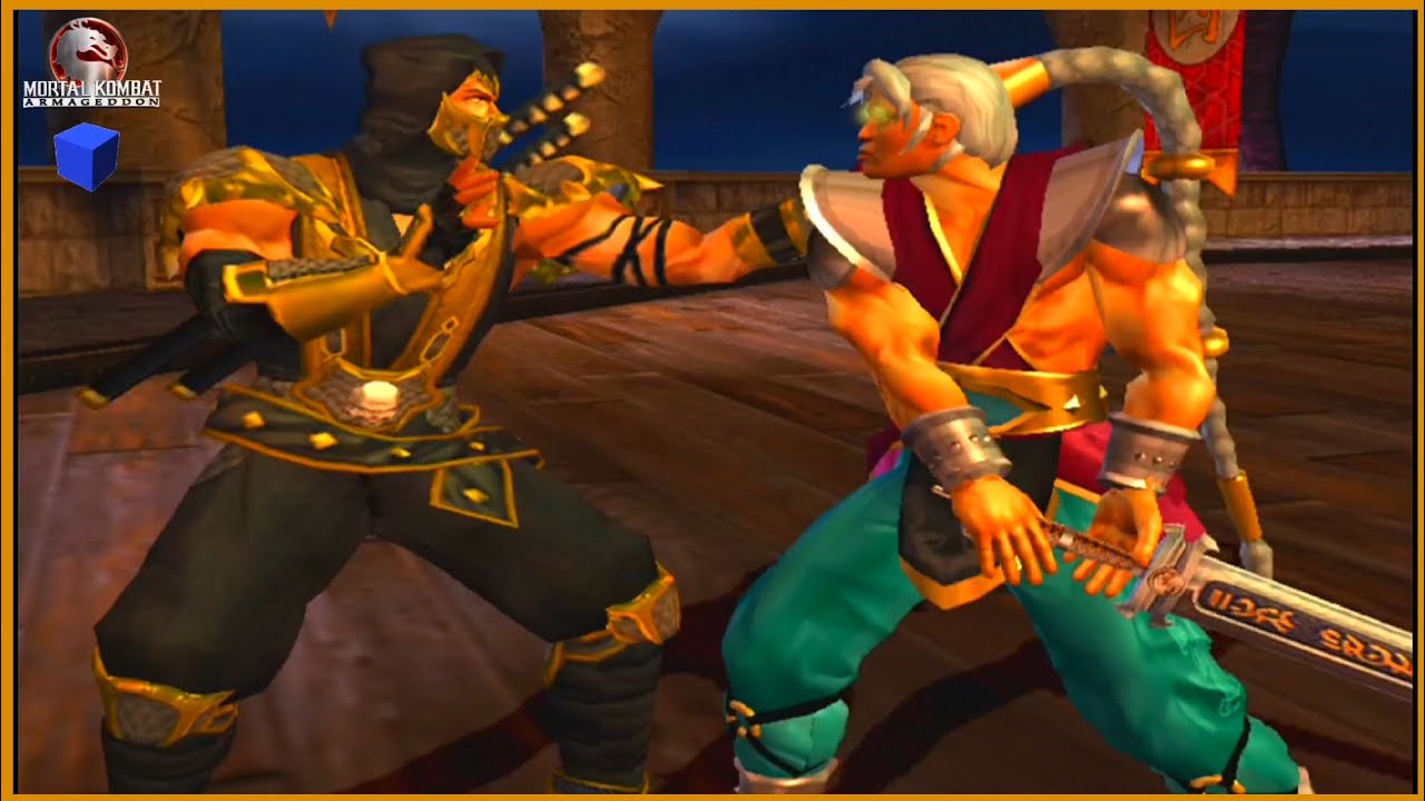 Mortal Kombat Armageddon - Scorpion TRAJE ALTERNATIVO Modo Médium - (PS2 ANDROID 