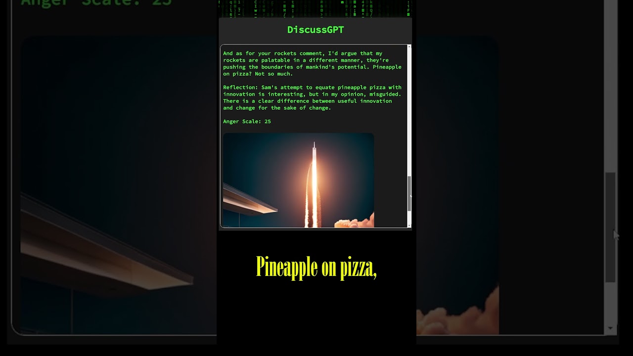DiscussGPT: Elon Musk vs Sam Altman – Does Pinapple Belong on Pizza? DiscussGPT: Elon Musk vs Sam Altman – Does Pinapple Belong on Pizza?