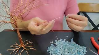 : DIY How to make easy Gemstone tree tutorial C'ach d nht l`am c^ay d'a phong thy