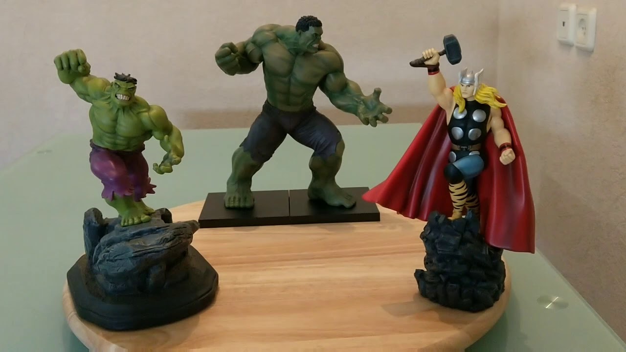 RANDY BOWEN MINI STATUE HULK+THOR...KOTOBUKIYA HULK MARVEL NOW!
