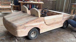 The Amazing Father And His 100Day Journey Crafting An Electric Car From Pallet Wood For His Daughter