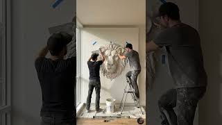 Lion Face Wall Art 3D Realistic Wall Sculpture