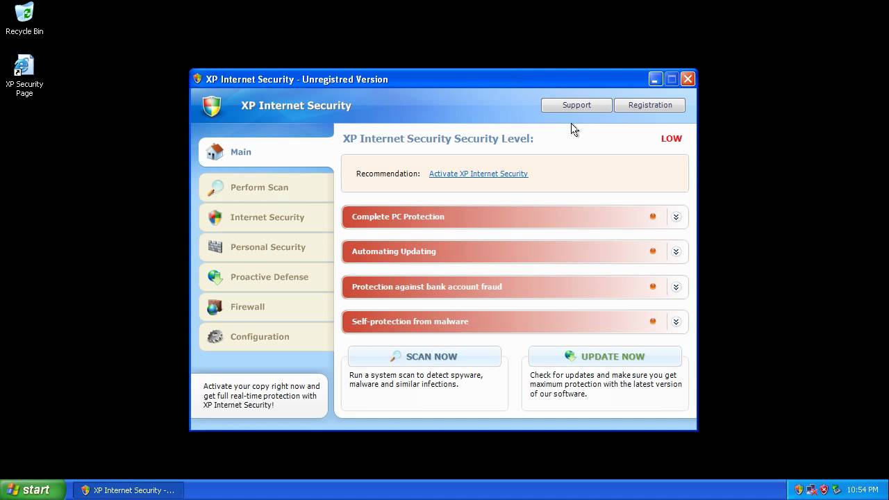 Removing XP Internet Security Malware