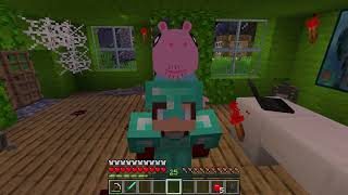 JJ and Mikey HIDE From Scary Peppa Pig EXE in Minecraft Challenge Maizen Security House