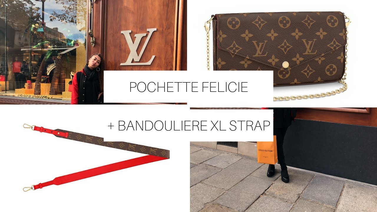 Louis Vuitton Felicie + Bandouliere XL Strap - Unboxing & review! - YouTube