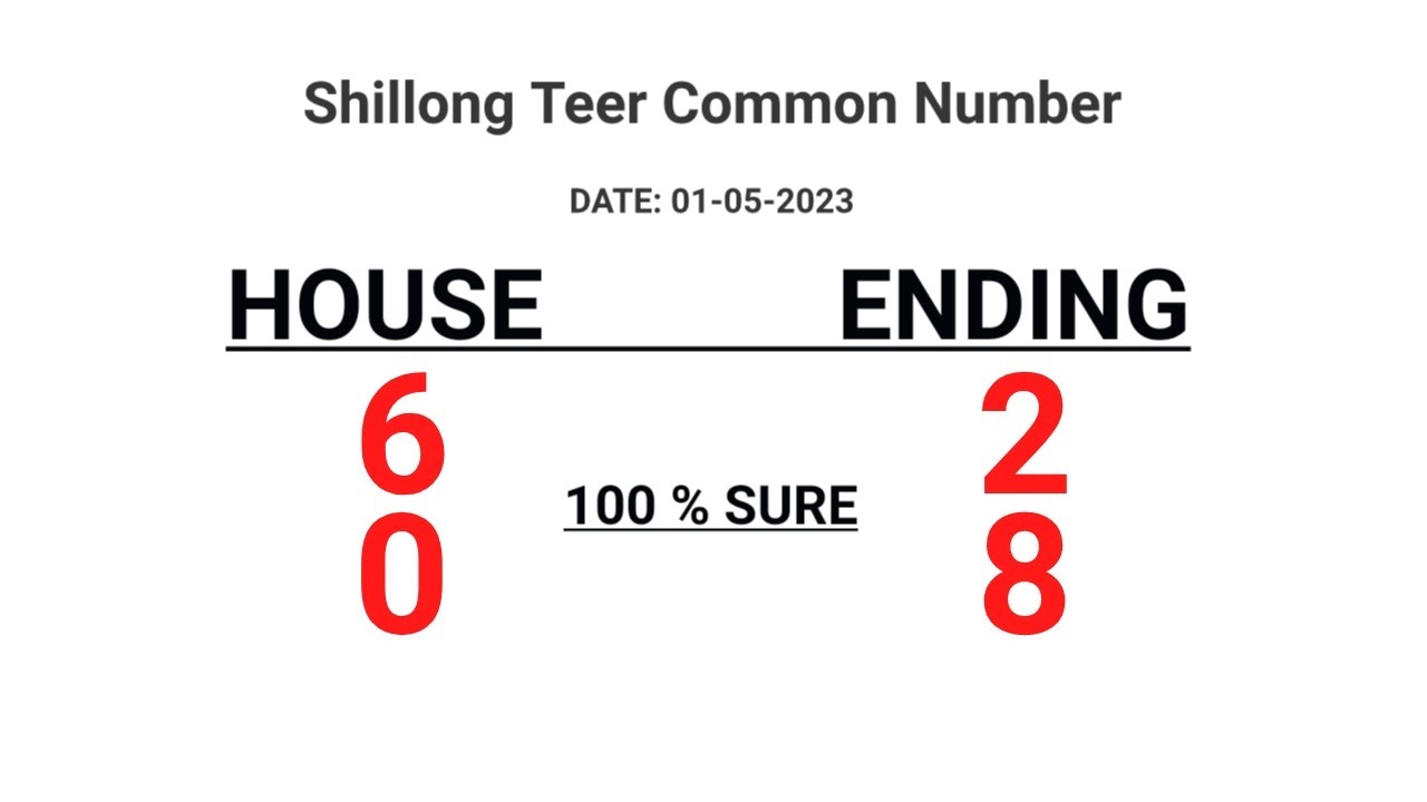 Shillong teer target common number 01-05-2023 - YouTube