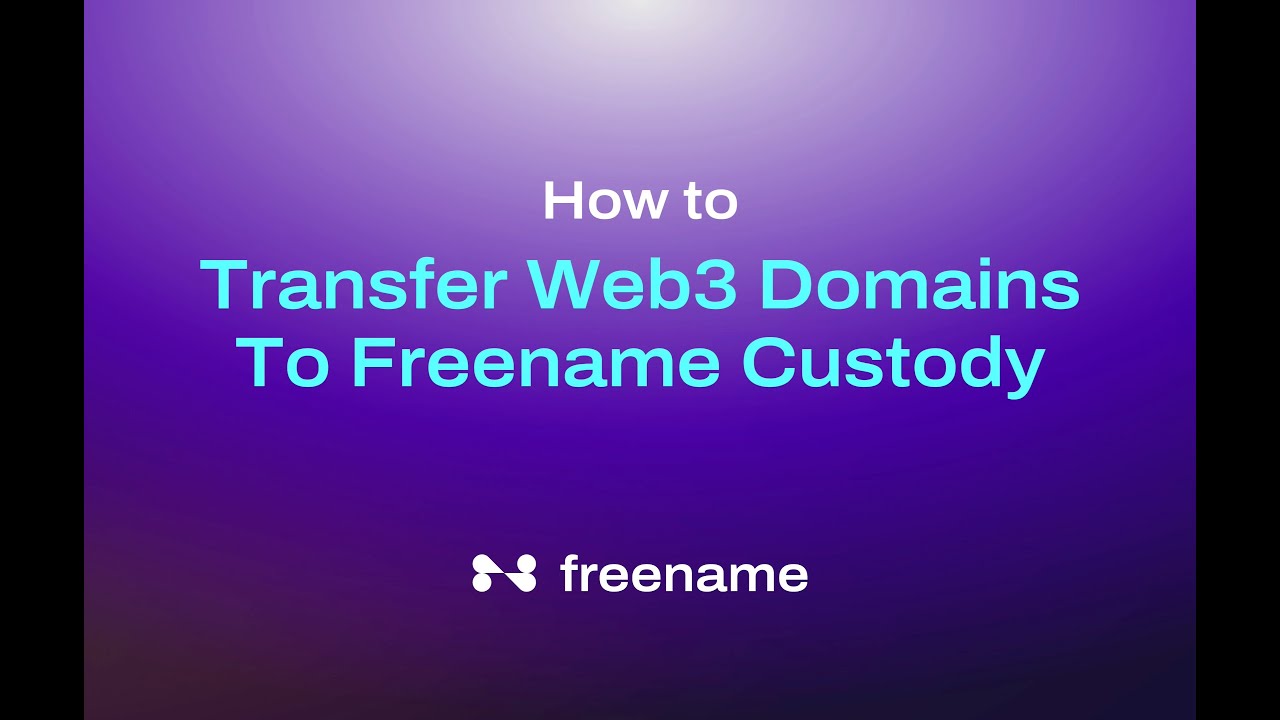 Transfer Web3 Domains to Freename Custody Wallet
