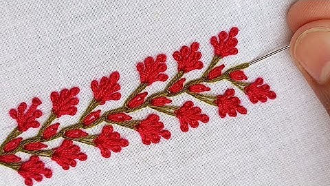Gorgeous Simple BorderLine Stitch for Beginners|Attractive Hand Embroidery Design| border embroidery