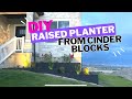 Diy raised planter box from cinder blocks