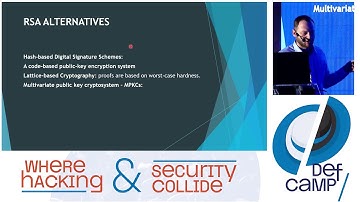 Post quantum digital signature with OQRNG (optical quantum random number generator) at DefCamp 2019