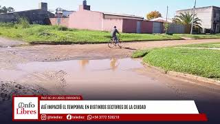 Caos por el temporal en Paso de los Libres: calles inundadas y vecinos desesperados