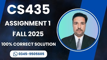cs435 Assignment 1 Solution Fall 2025 | cs435 assignment 1 fall 2025