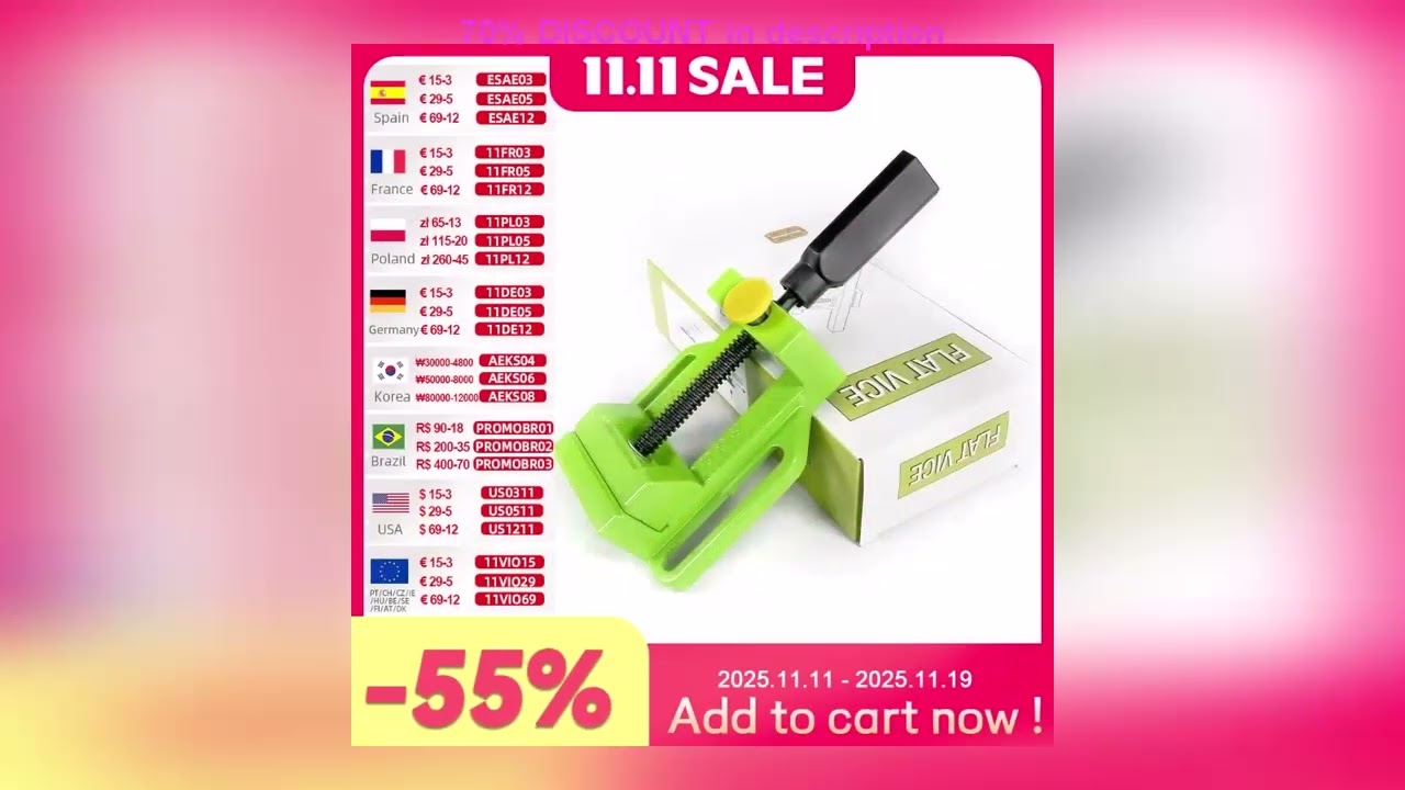 A must-have product! 2.5 Inch Bench Flat Vise Tong Multifunction Aluminum Drill Press Vise Table F