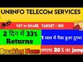 Uniinfo telecom services share latest news  uniinfo telecom services share analysis