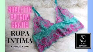 COMO HACER UN BRALETTE CON PATRONES GRATIS