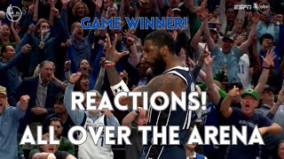Best REACTIONS caught on Kyrie Irving BUZZER BEATER! Luka Doncic, Jason Kidd, Irving, Arena etc