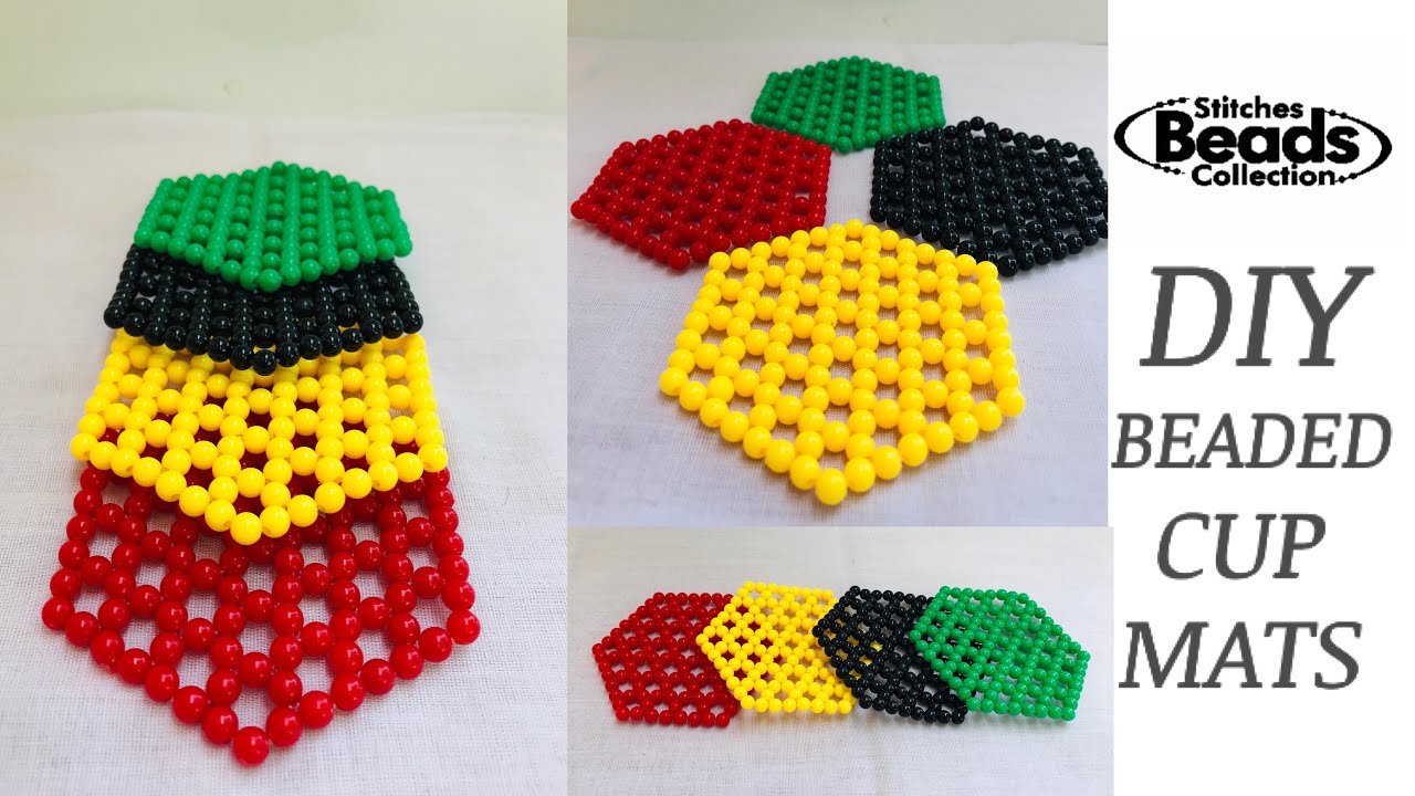 ОЧЕНЬ ПРОСТОЙ способ сделать подставку из бисера //подставки под чашку из бисера //урок своими ру...