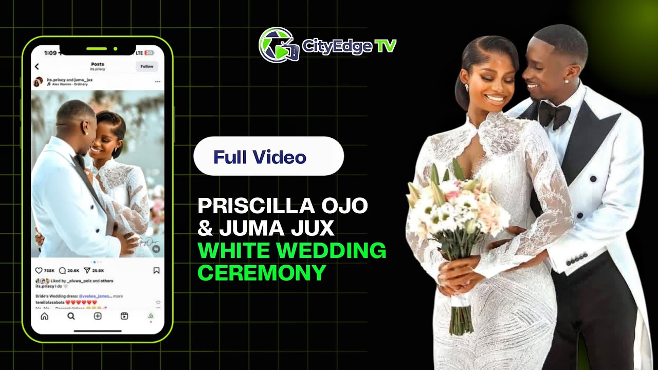 FULL VIDEO: PRISCILLA OJO & JUMA JUX WHITE WEDDING CEREMONY #JP2025
