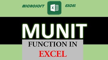 28. MUNIT function in Excel | Math & Trig