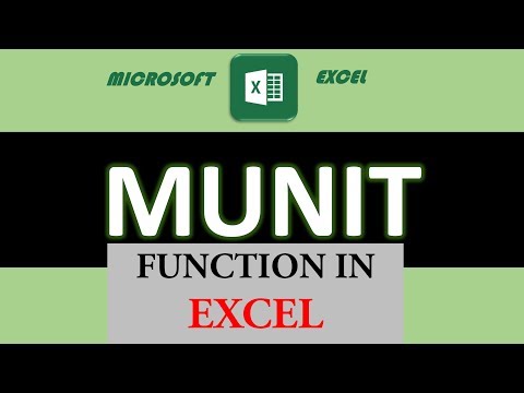 28. MUNIT function in Excel | Math & Trig
