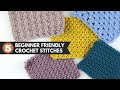 5 BEGINNER FRIENDLY Crochet Blanket Stitches | Easy Crochet Pattern Repeats for Beginners