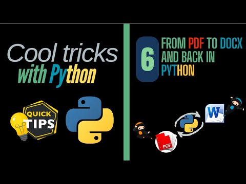 Convert DOCX to PDF & Back in Python in 90 Seconds! (Easy & Fast Tutorial)