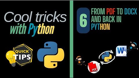 Convert DOCX to PDF & Back in Python in 90 Seconds! (Easy & Fast Tutorial)