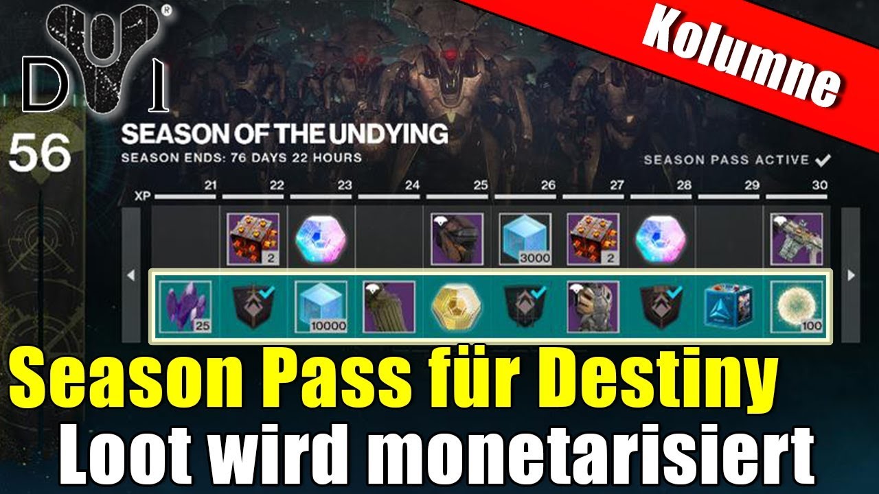 Destiny 2 - Wir erklären den neuen Season Pass | Übersicht - YouTube