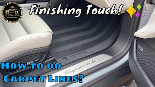 How to do carpet lines for a professional detailing touch?