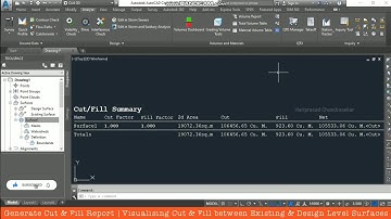 Cut & Fill Report in Civil 3D | Visualising Cut & Fill between Existing & Design Surfaces