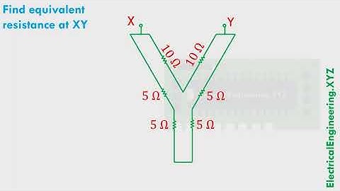 Series Parallel Circuit 34 - Y Shaped Letter Equivalent Resistance Problem with Solution